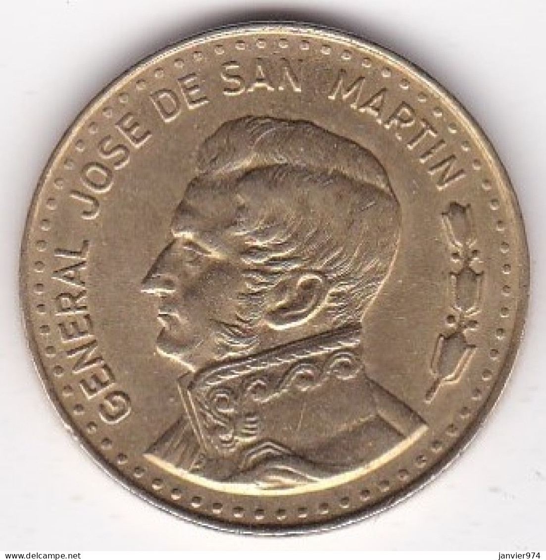 Argentine 100 Pesos 1979 José De San Martín, En Bronze Aluminium, KM# 85 - Argentine