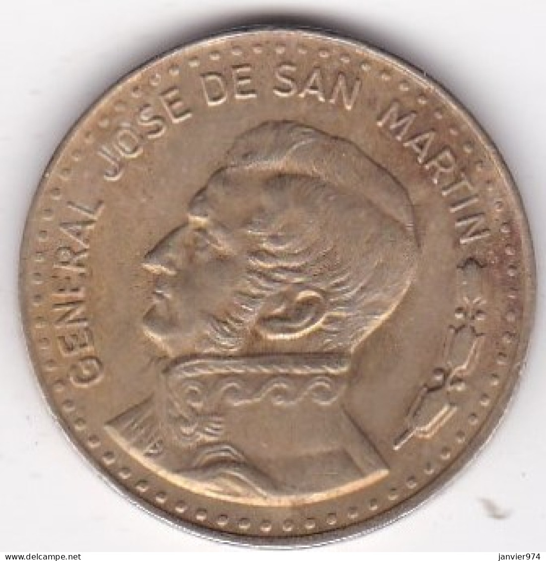 Argentine 100 Pesos 1979 José De San Martín, En Bronze Aluminium, KM# 85 - Argentine