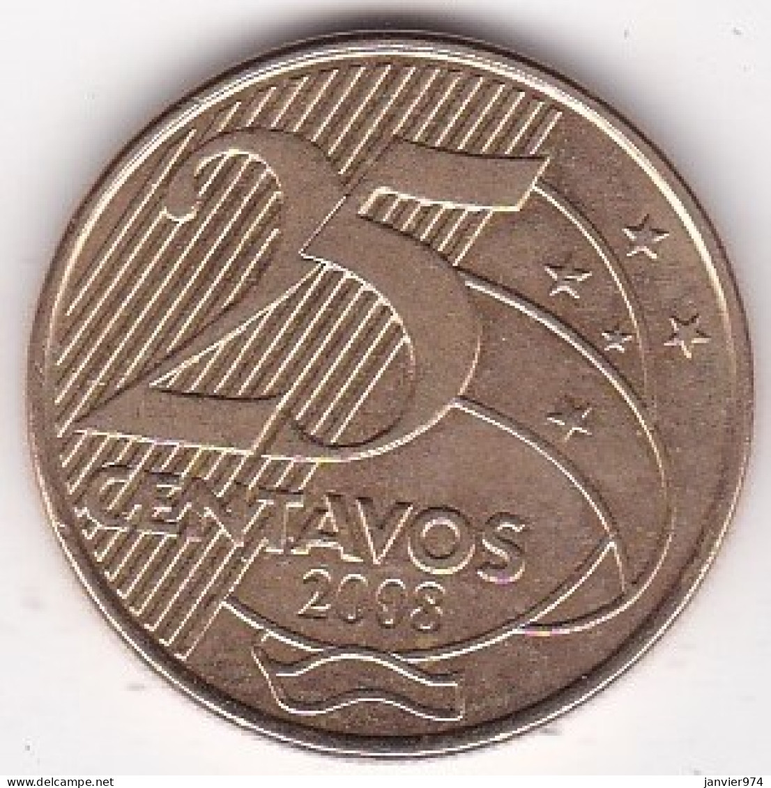Brésil , 25 Centavos 2008 Deodoro Da Fonseca , En Acier Plaqué Bronze, KM# 650,  UNC - NEUVE - Brasil