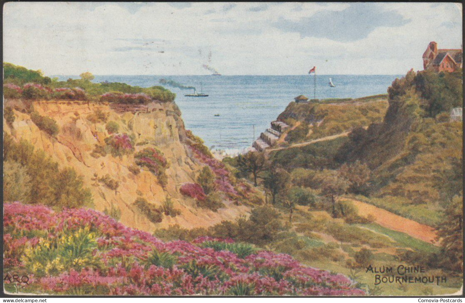 AR Quinton - Alum Chine, Bournemouth, 1948 - Salmon Postcard - Bournemouth (bis 1972)