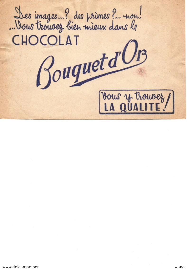 Buvard Chocolat BOUQUET D'OR - Chocolat