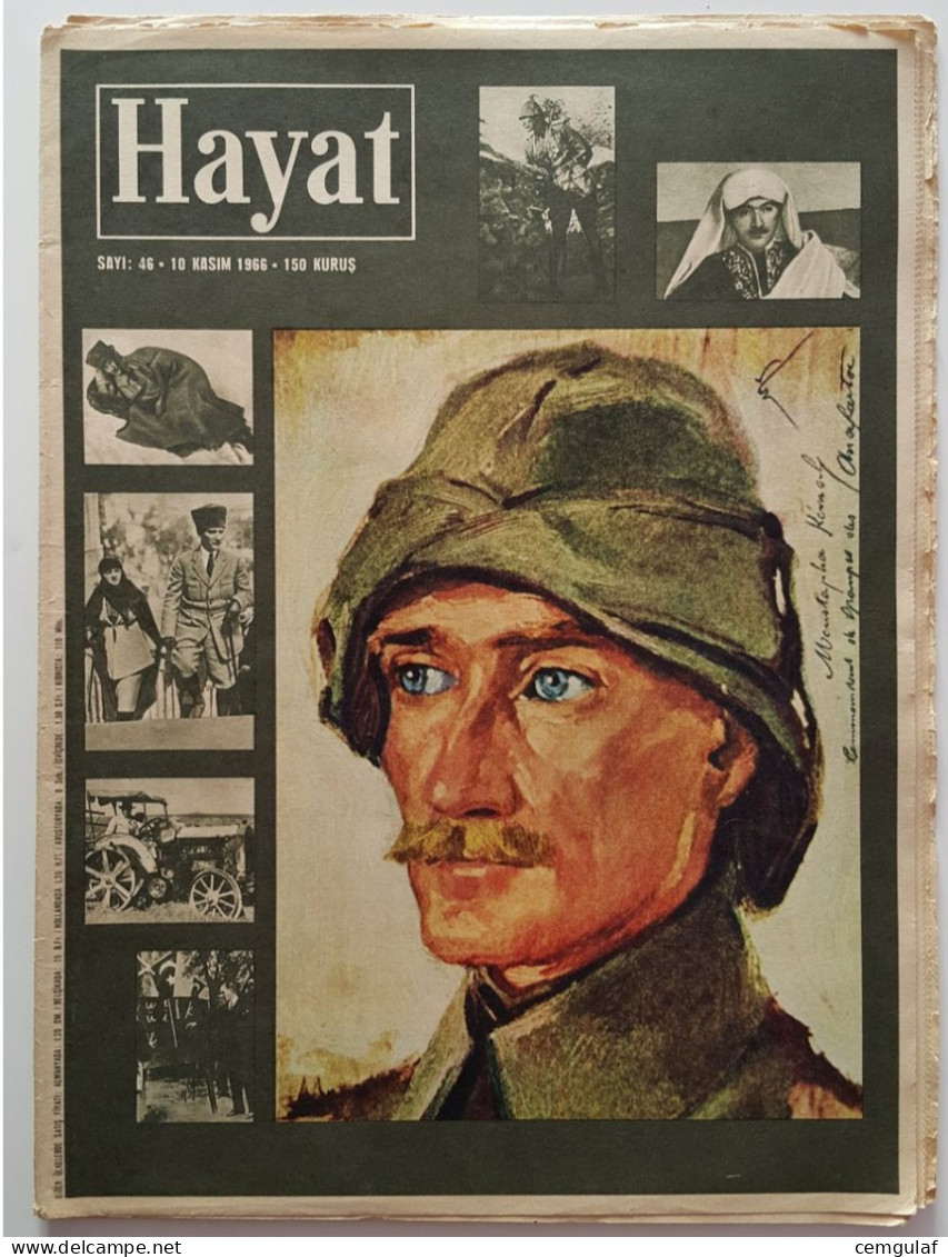 LIFE Magazine TURKISH EDITION (FASHION, CINEMA, NEWS,ADS) HAYAT 46/1966 MUSTAFA KEMAL ATATÜRK Poster: Paul GAUGUIN - Trödler & Sammler