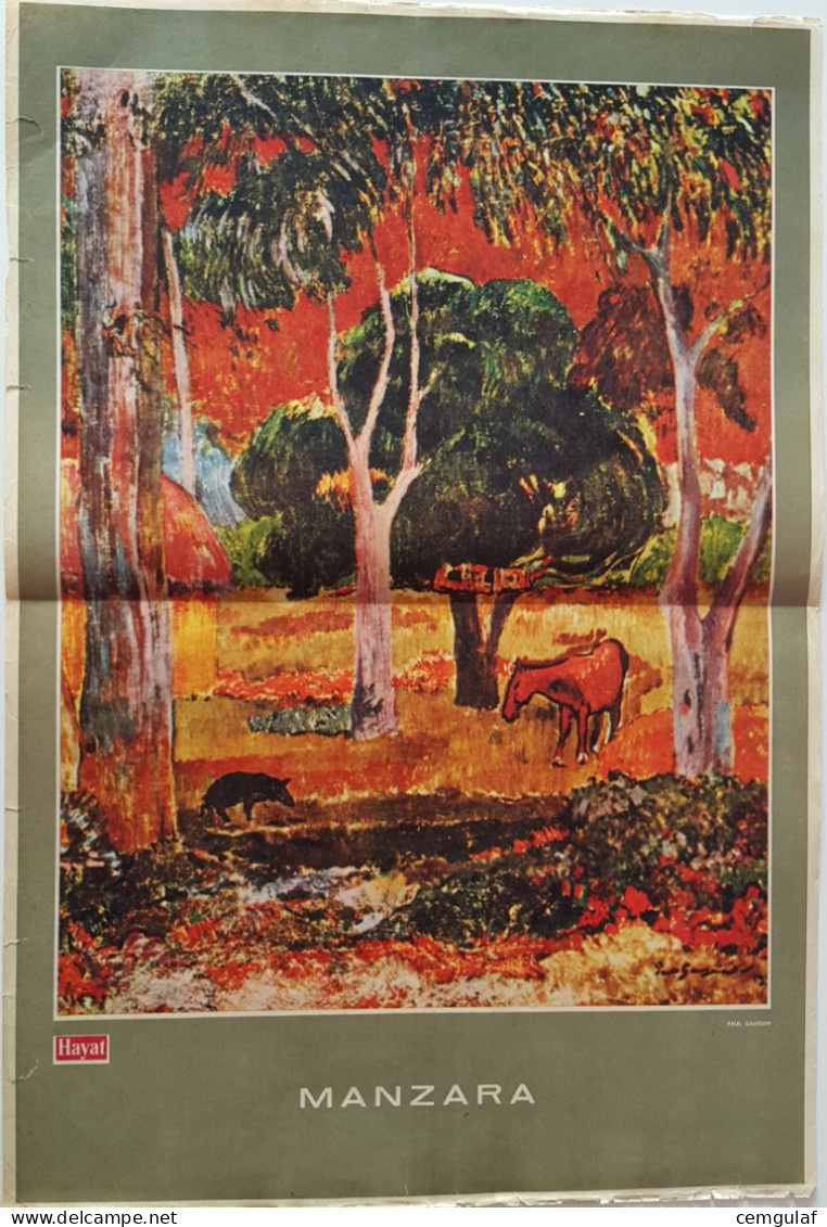 LIFE Magazine TURKISH EDITION (FASHION, CINEMA, NEWS,ADS) HAYAT 46/1966 MUSTAFA KEMAL ATATÜRK Poster: Paul GAUGUIN