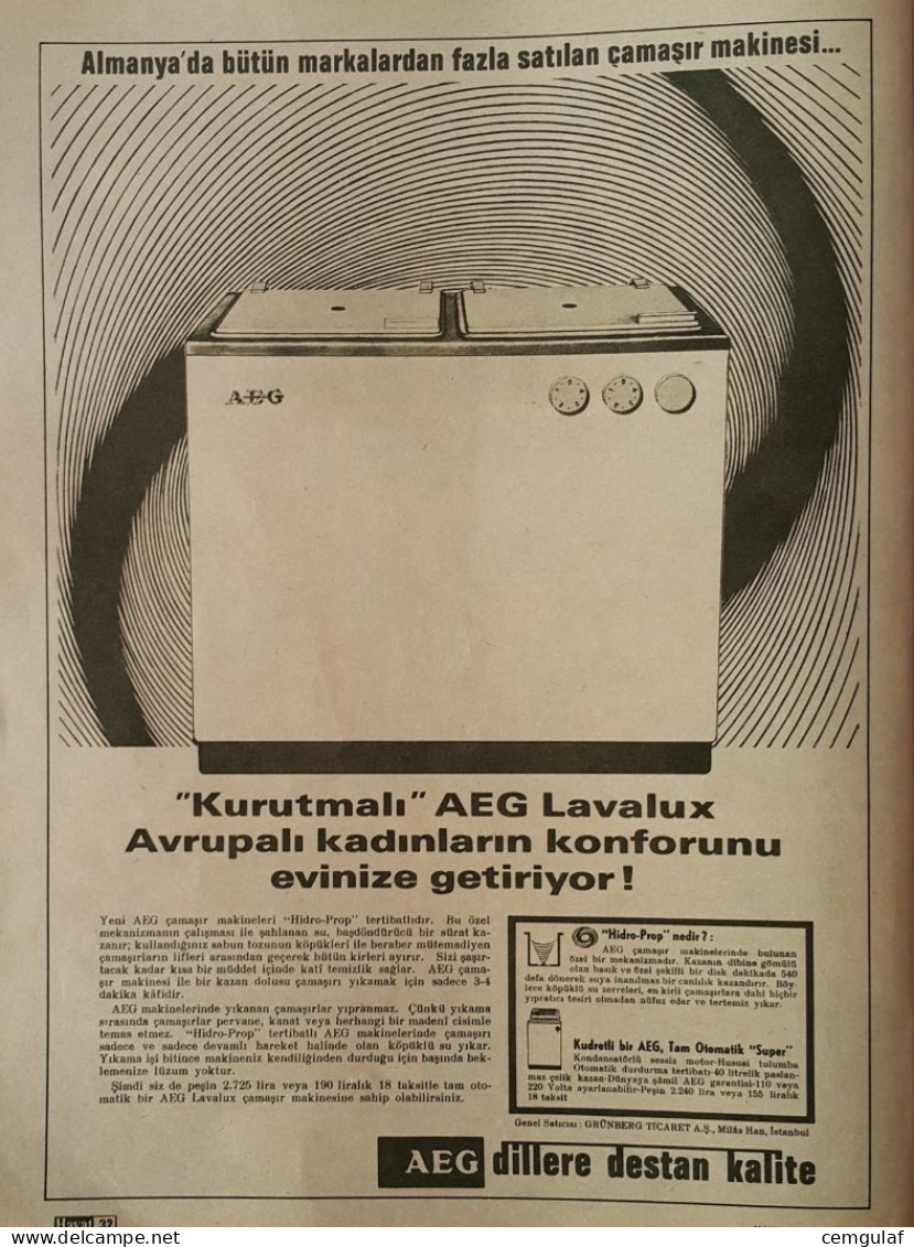 LIFE Magazine TURKISH EDITION (FASHION, CINEMA, NEWS,ADS) HAYAT 46/1966 MUSTAFA KEMAL ATATÜRK Poster: Paul GAUGUIN