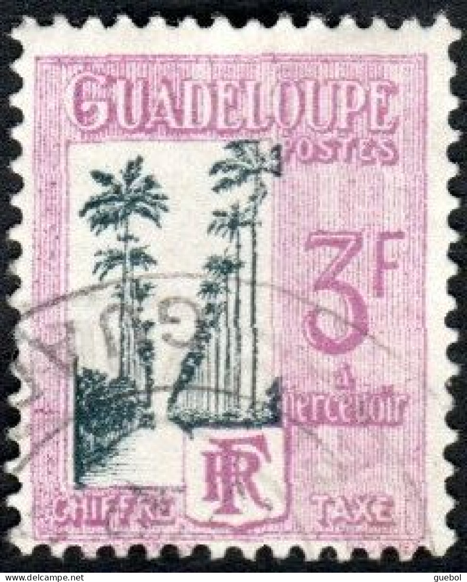 Guadeloupe Obl. N° Taxe 37 - Allée Dumanoir, à Capesterre, 3f Lilas Et Noir - Portomarken