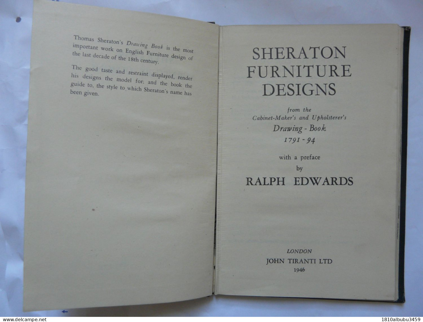 SHERATON FURNITURE DESIGNS By RALPH EDWARDS 1946 - Decoración De Interiores