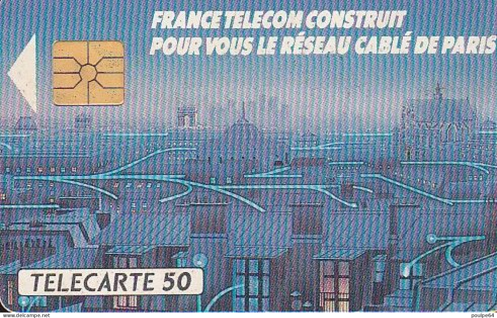 F109 11/1989 RÉSEAU CABLÉ DE PARIS 50 GEM - 1989