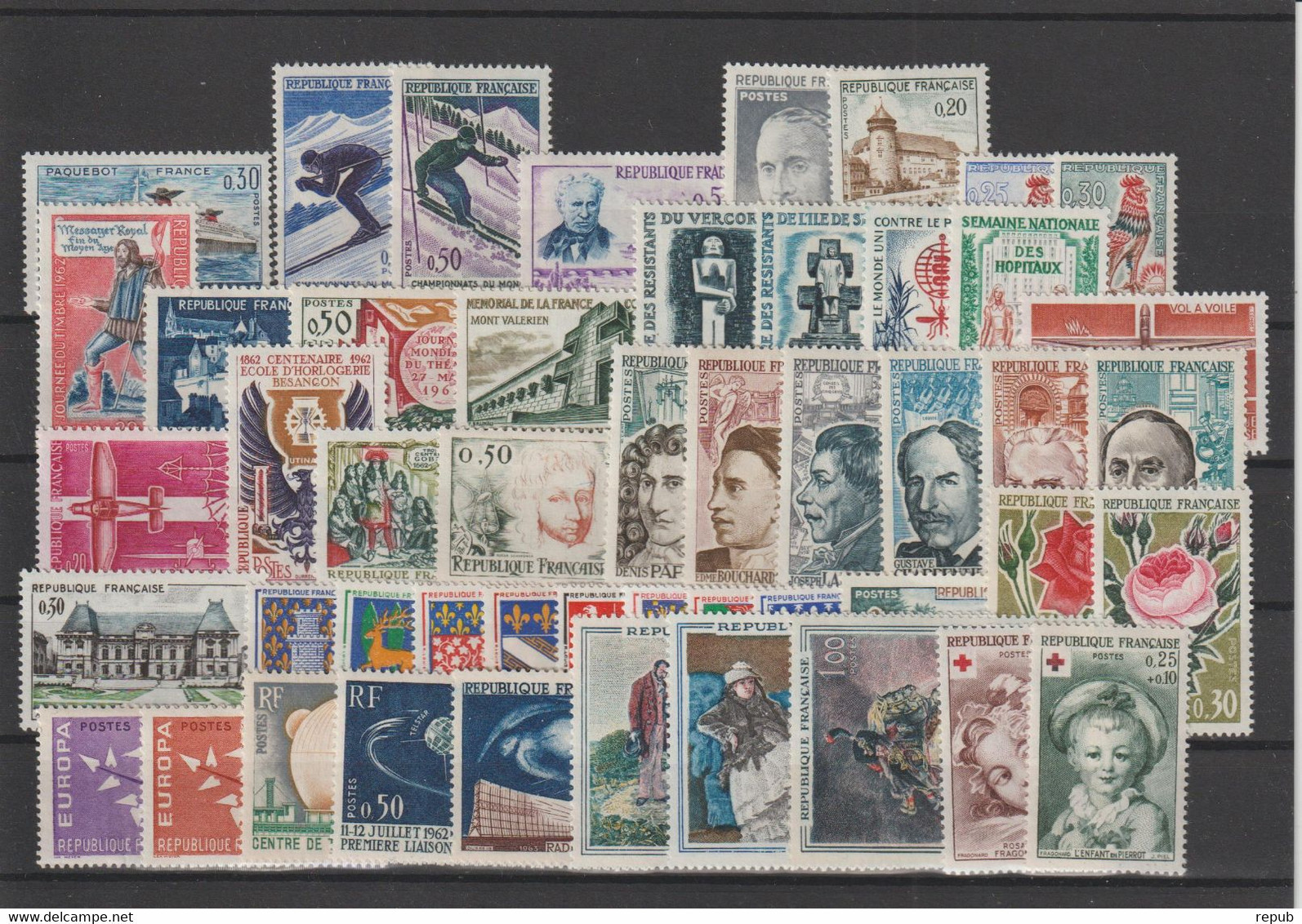 France Année Complète 1962 Du 1325 Au 1367, 49 Val ** MNH - 1960-1969