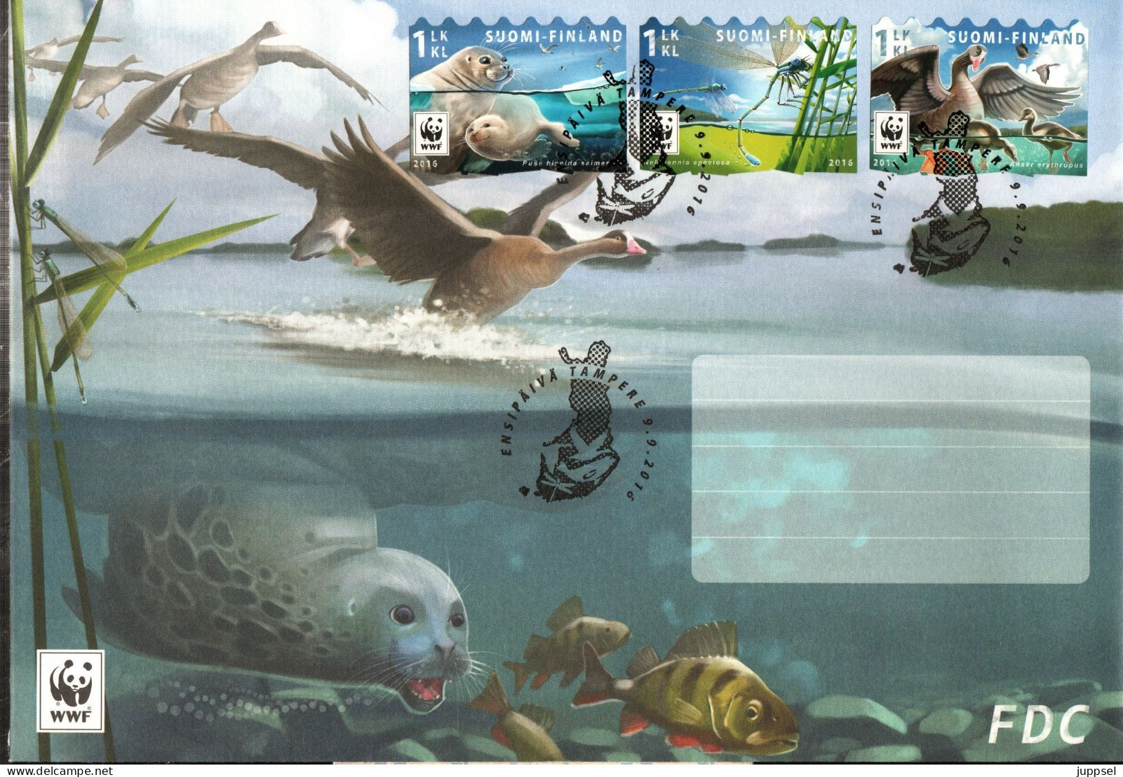 WWF Local FDC FINLAND   /   FINLANDE,  Lettre De Première Jour  -  2016 - Andere & Zonder Classificatie