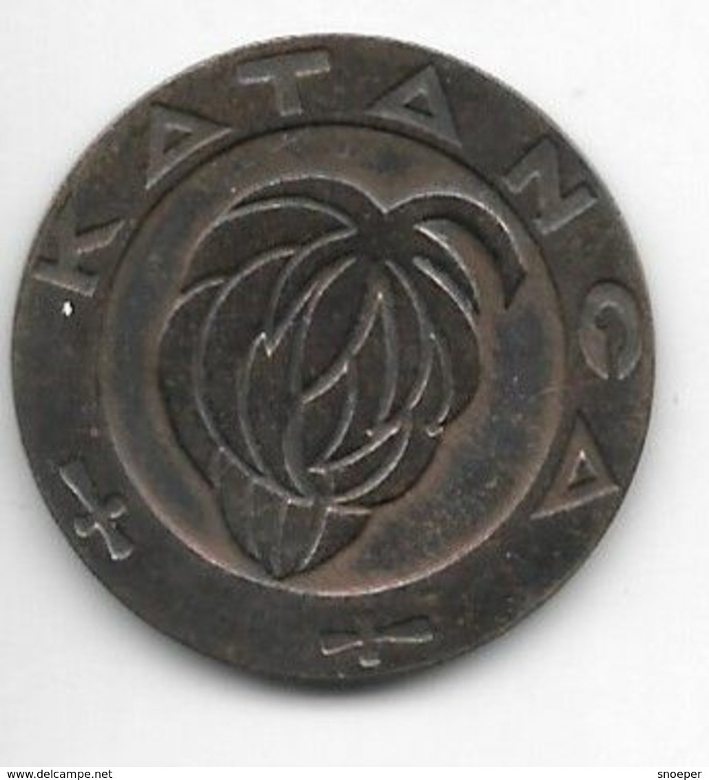 *belgian Congo  Katanga  5 Francs 1961 Km 2  Xf+ - 1945-1951: Régence