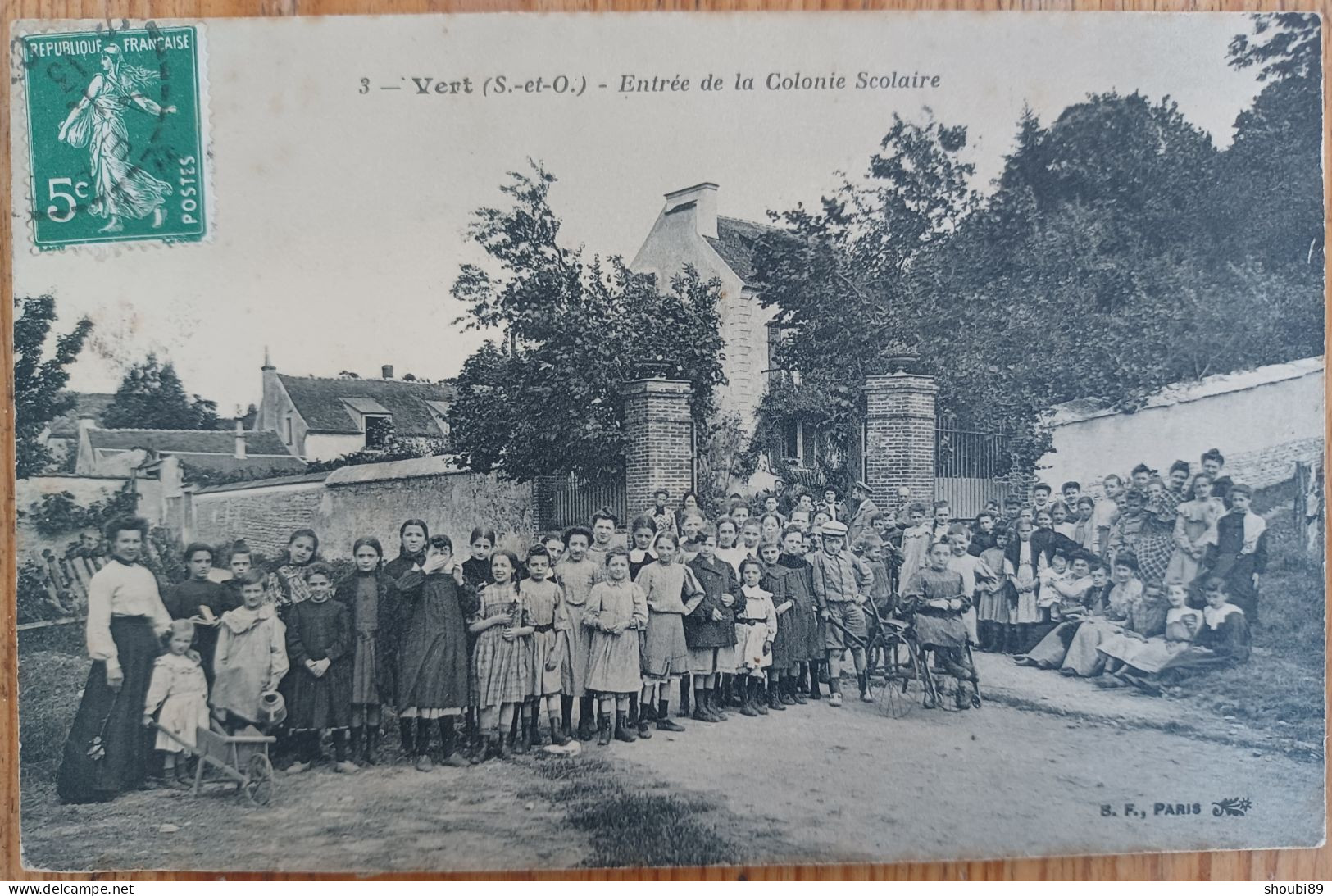 VERT ENTRÉE DE LA COLONIE SCOLAIRE - Vert-le-Petit