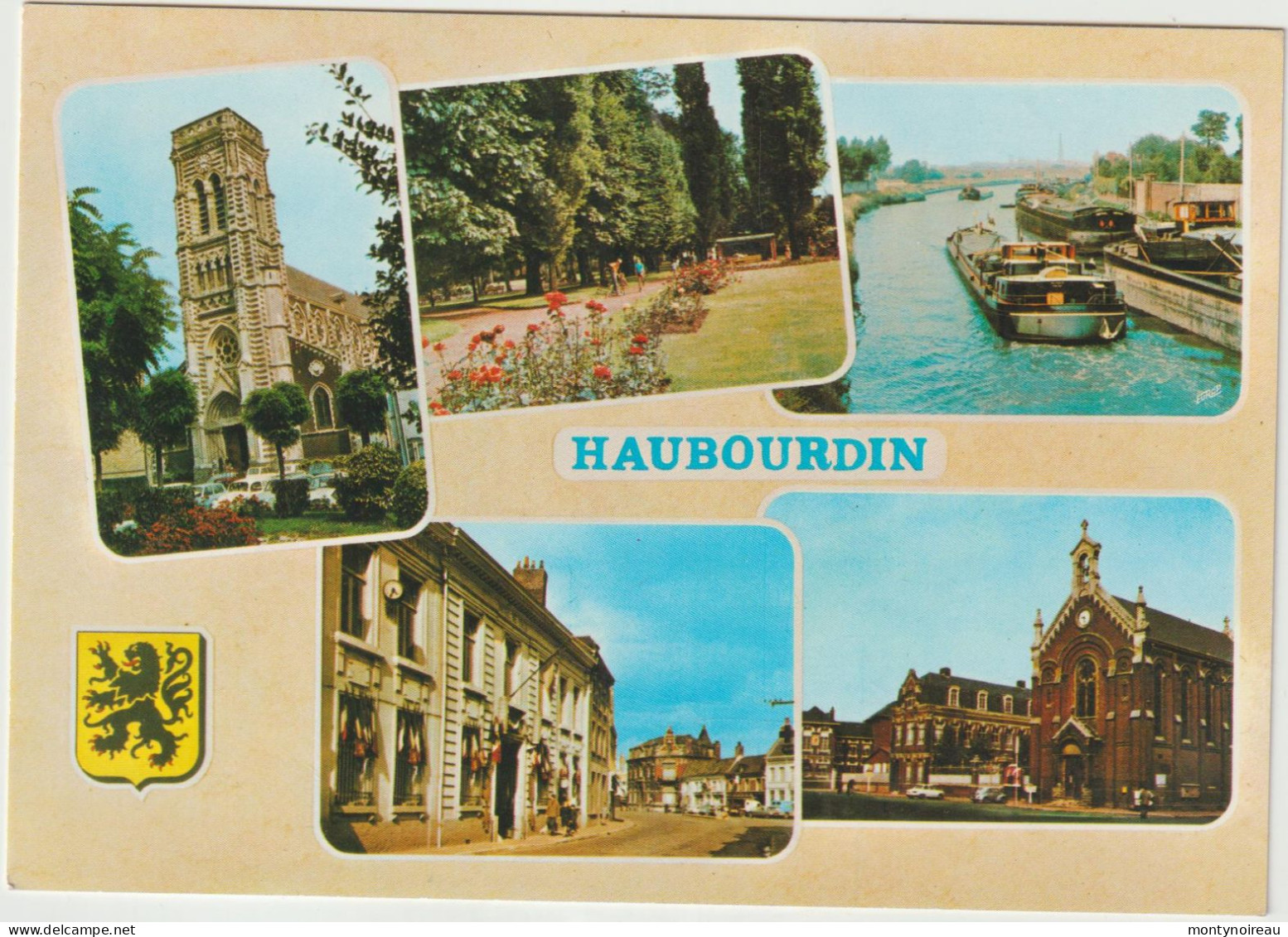 Dav :  Nord : HAUBOURDIN   : Vues , église, Mairie, Péniche... - Haubourdin