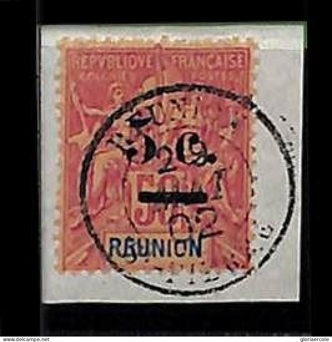 ZA0060b - REUNION  -  STAMP -  Yvert  # 53 Fine USED - ERROR: Accent - Gebraucht