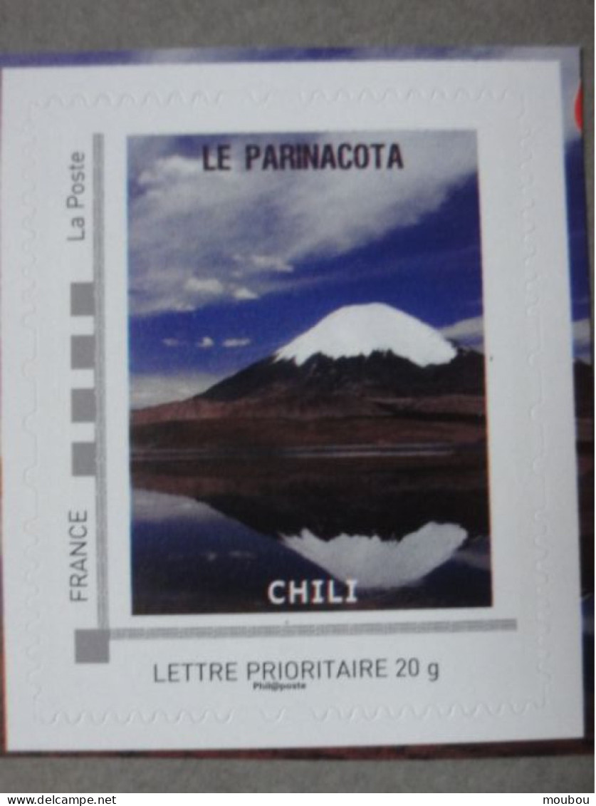 Parinacota ( Chili) - Timbre Autocollant Issu Collector "Géants Du Feu"- 2011 - Volcans