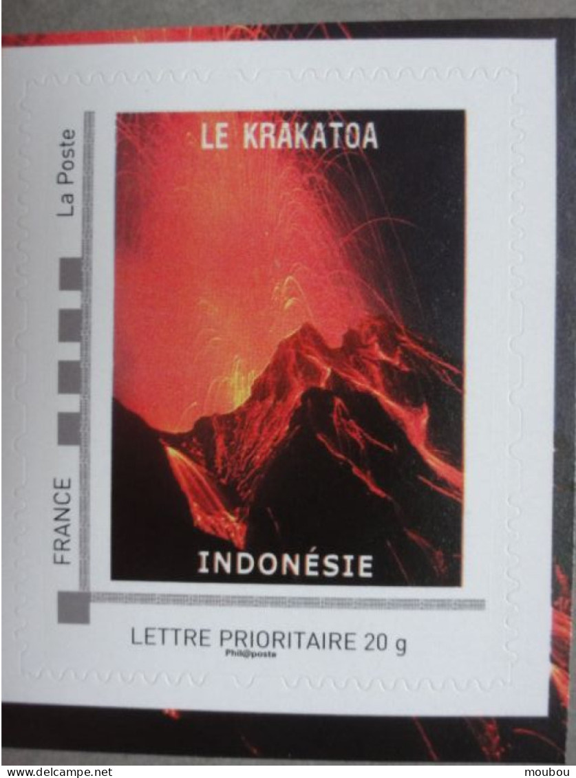 Krakatoa ( Indonésie) - Timbre Autocollant Issu Collector "Géants Du Feu"- 2011 - Vulkane