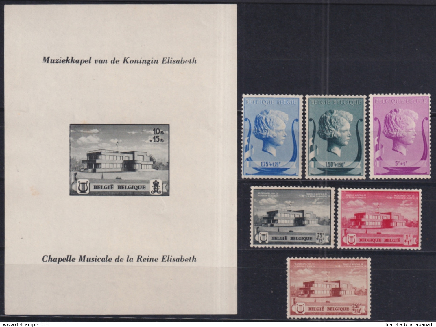 F-EX43837 BELGIUM BELGIQUE 1940 SEMIPOSTAL MUSIC ELIZABETH CHAPEL - 1929-1941 Groot Montenez