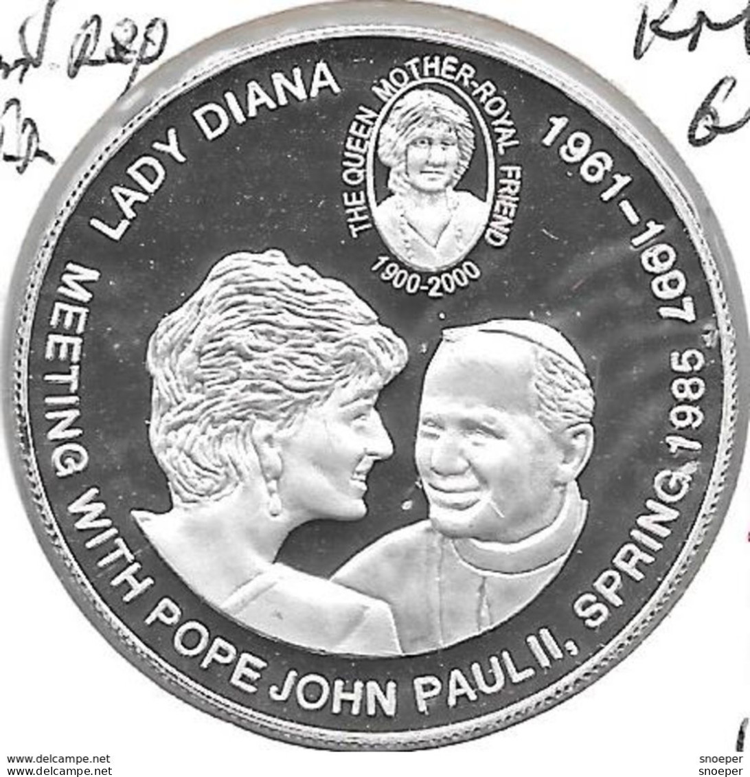 *dem. Republic Congo 5 Francs 2000 Km 64  Lady Diana  Proof - Congo (Repubblica Democratica 1998)