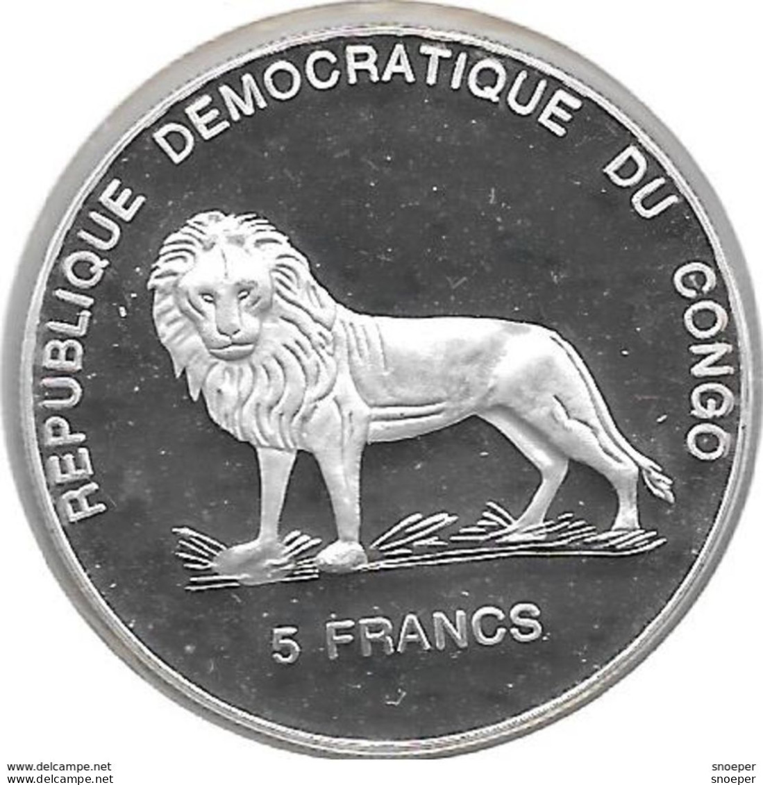 *dem. Republic Congo 5 Francs 2000 Km 64  Lady Diana  Proof - Kongo (Dem. Republik 1998)