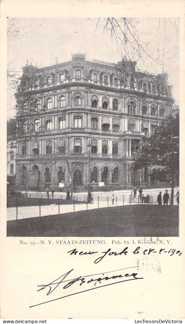 ETATS UNIS - New York - Staats Zeitung - Carte Circulée En 1901 - Carte Postale Ancienne - - Autres Monuments, édifices