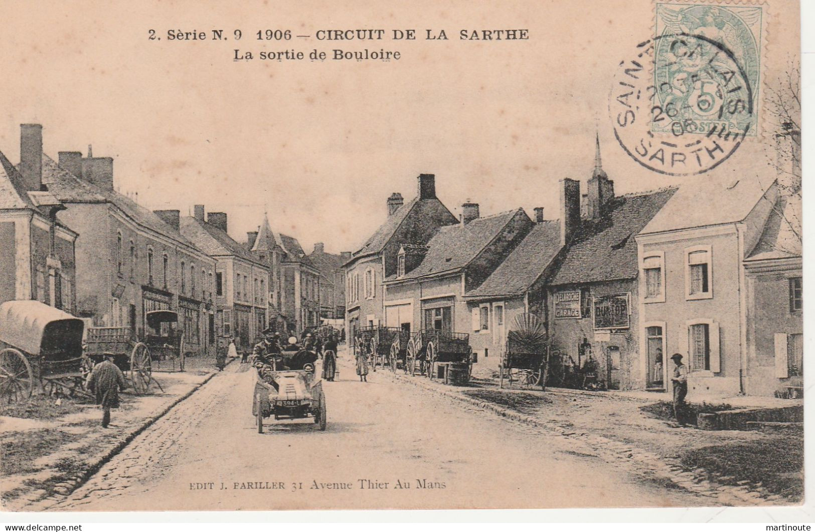 - CPA - 72 - 1906 - CIRCUIT DE LA SARTHE -  BOULOIRE - Pub Auto - 071 - Bouloire