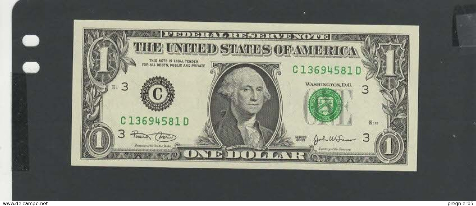 USA - Billet 1 Dollar 2003 NEUF/UNC P.515a § C 136 - Billetes De La Reserva Federal (1928-...)