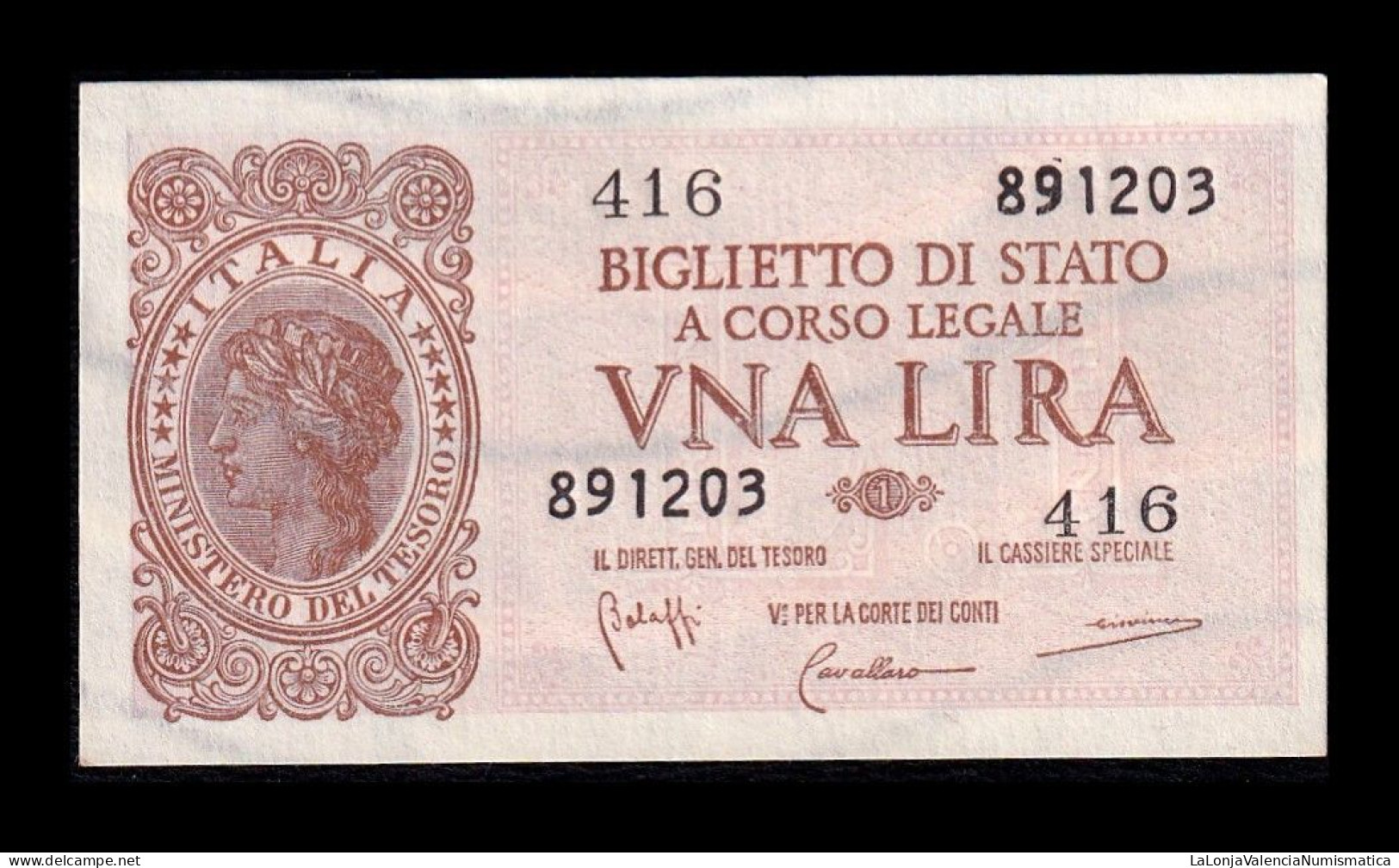 Italia Italy 1 Lira 1935 Pick 29b Sc- AUnc - Italia – 1 Lira