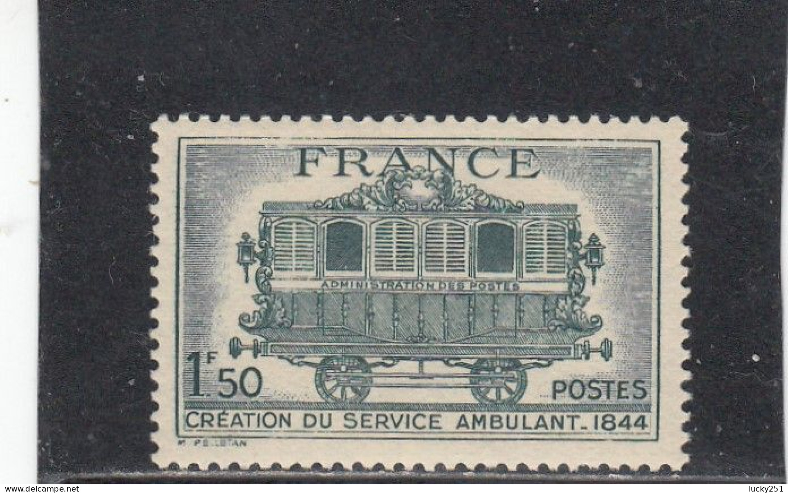 France - Année 1944 - Neuf** - N°YT 609** - Centenaire Du Service Postal Ambulant - Nuovi