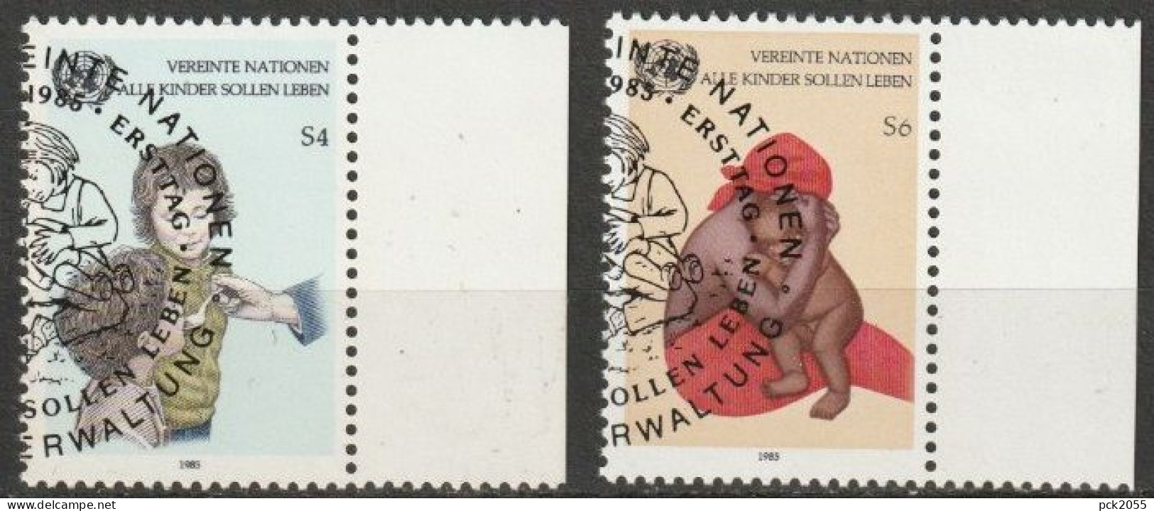 UNO Wien 1985 MiNr.53 -54  O Gestempelt  UNICEF Gegen Kindersterblichkeit ( 2373) - Used Stamps