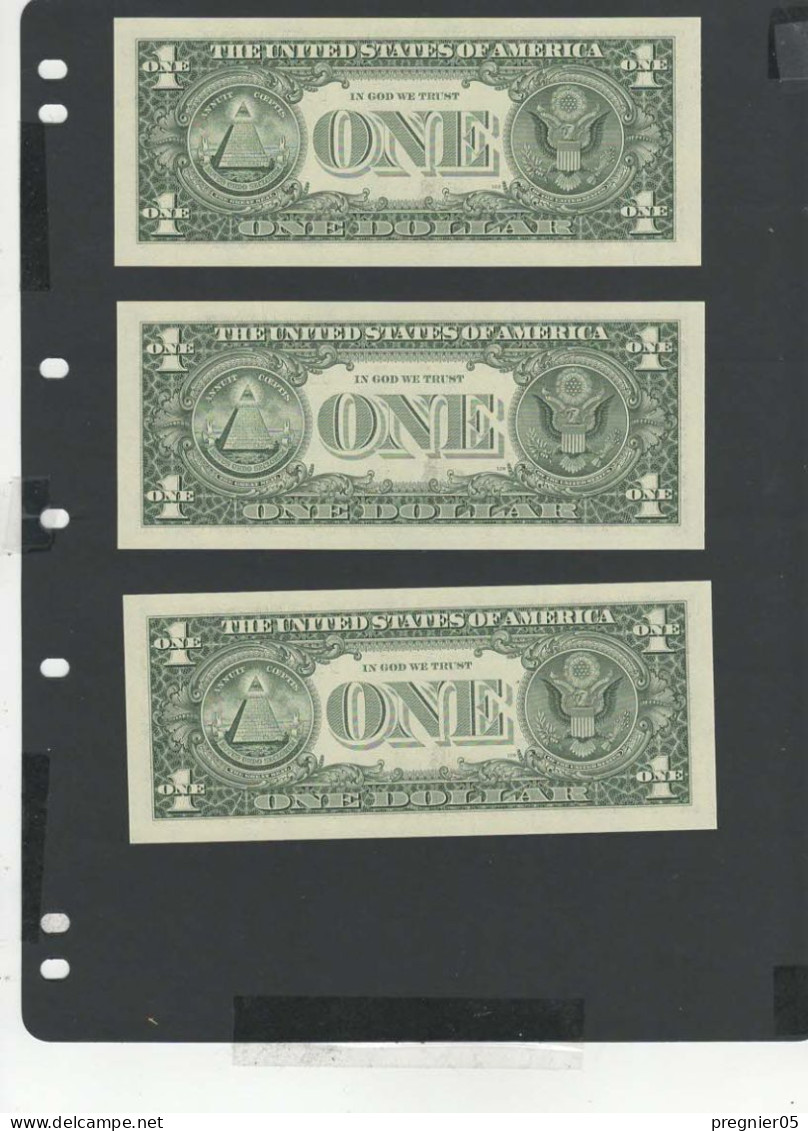 USA - LOT 3 Billets 1 Dollar 2003 NEUF/UNC P.515a § D 945 - Federal Reserve Notes (1928-...)