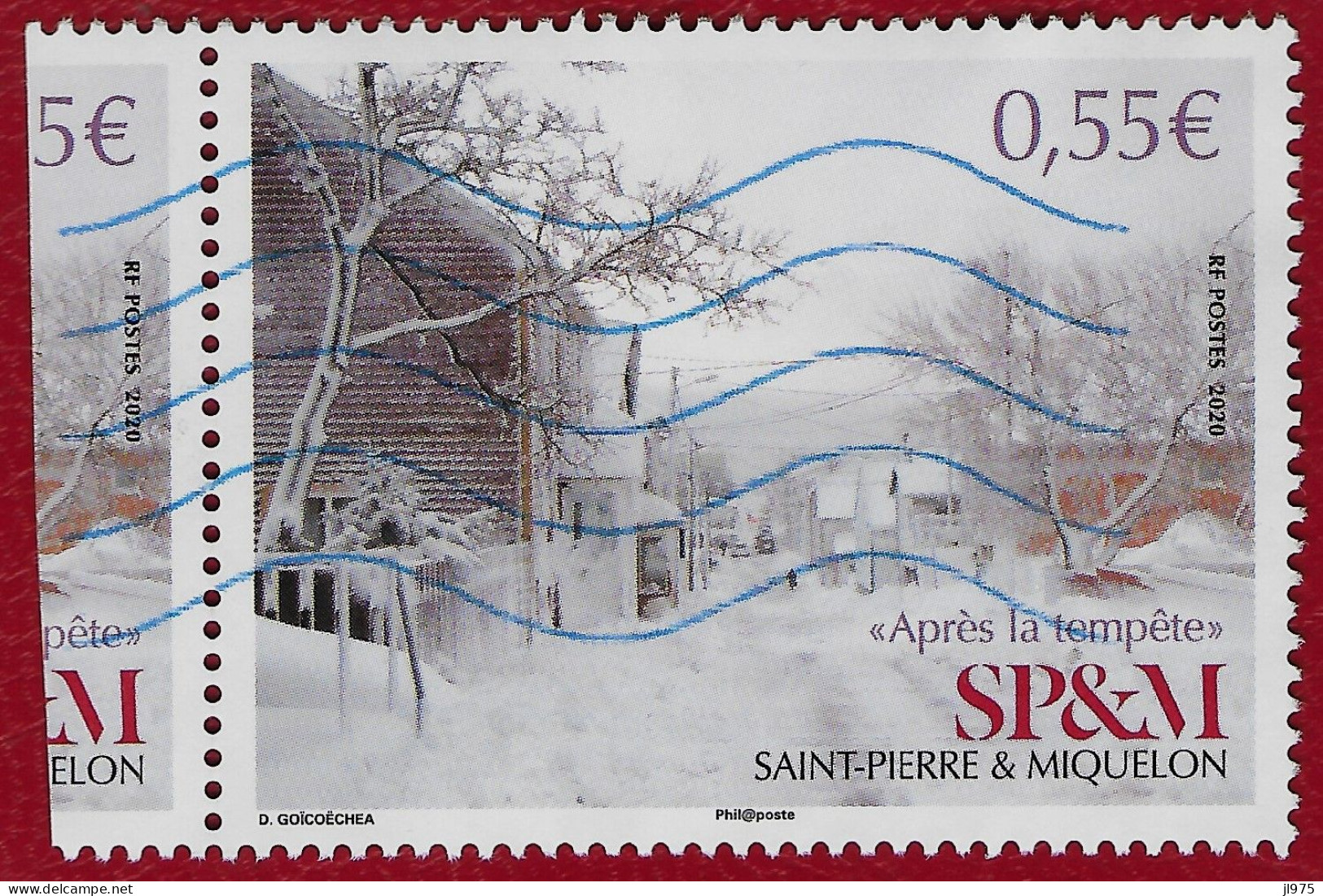 St.Pierre Et Miquelon 2020 N° 1233 " APRES LA TEMPETE "  Flamme Néopost St.Pierre - Used Stamps