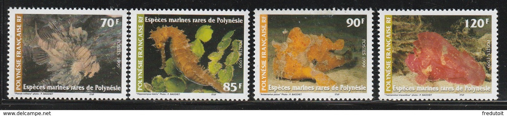 POLYNESIE - N° 580/3  ** (1999) Faunes Marines - Neufs