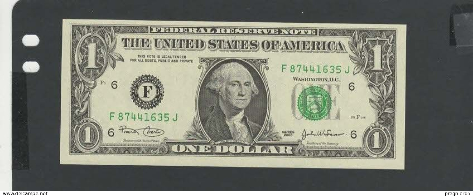 USA - Billet 1 Dollar 2003 NEUF/UNC P.515a § F 874 - Federal Reserve Notes (1928-...)