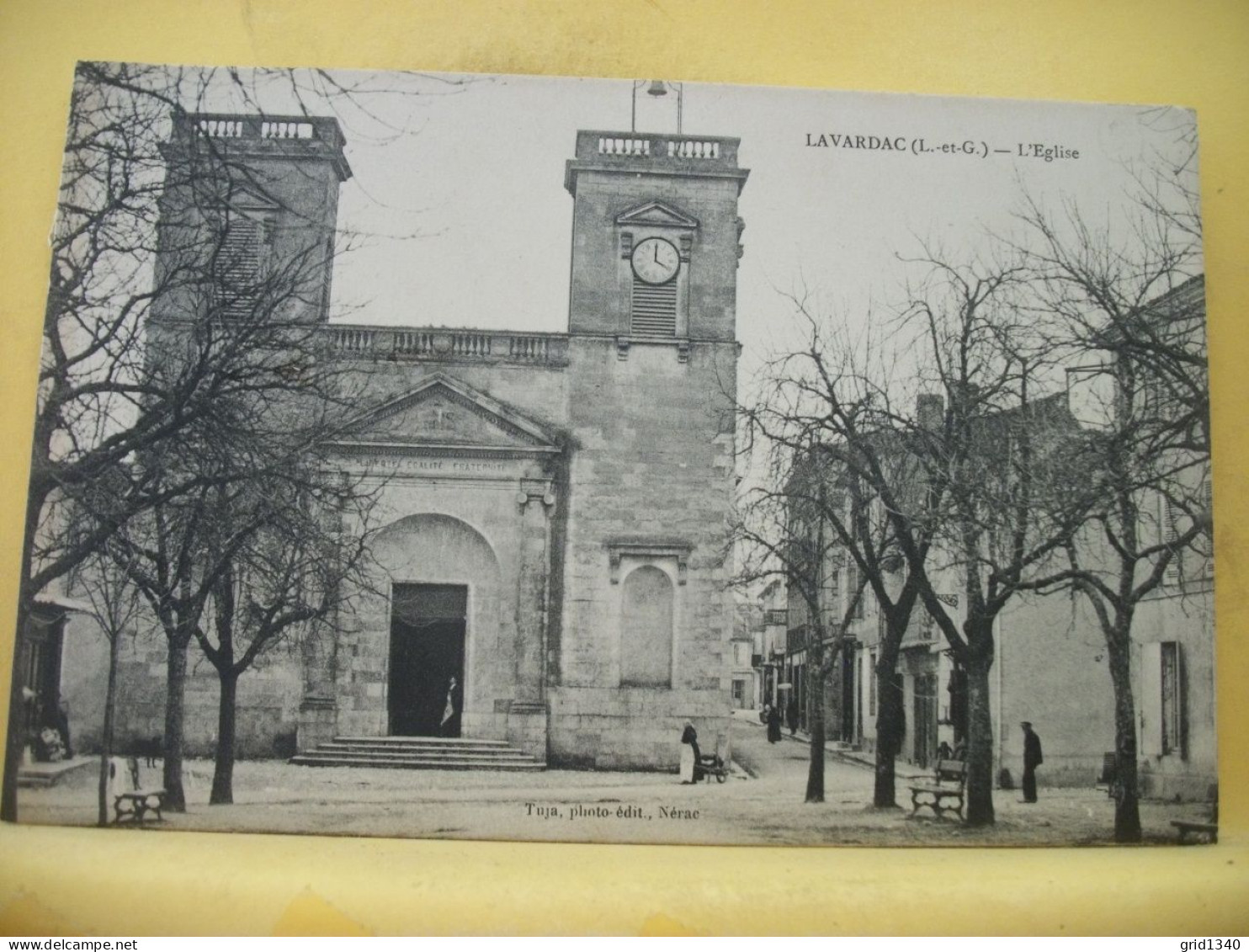 47 5769 CPA 1914 - AUTRE VUE N° 2 - LAVARDAC - L'EGLISE - ANIMATION - Lavardac