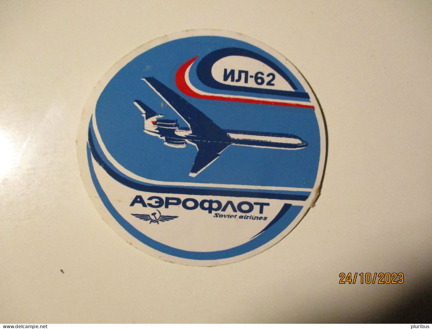 USS RUSSIA AEROFLOT IL-62 STICKER - Pegatinas