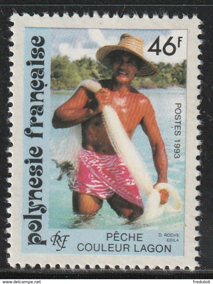 POLYNESIE - N°426 ** (1993) La Pêche - Neufs