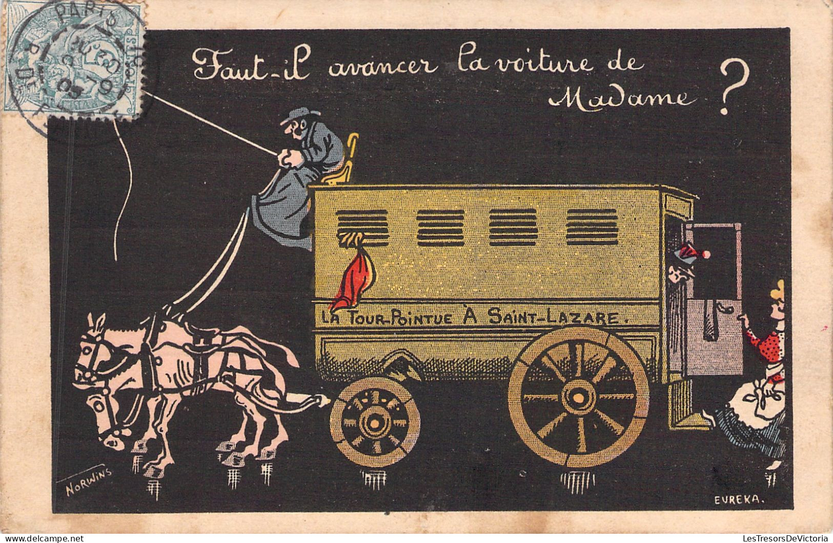 Illustrateur - Norwins - Faut Il Avancer La Voiture De Madame - Humour - Carte Postale Ancienne - - Norwins