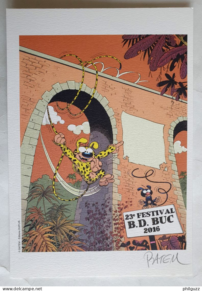 EX LIBRIS - BATEM - 22 è FESTIVAL BD BUC 2016 Signé LE MARSUPILAMI XL - Illustrateurs A - C