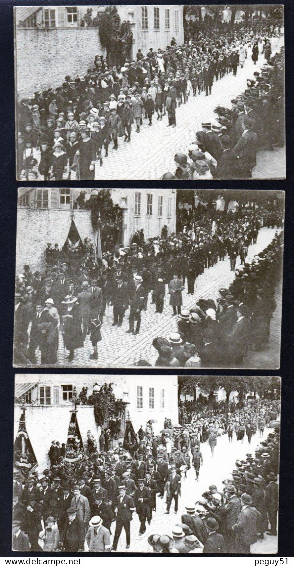 Arlon. Cérémonie D' Arlon En L'honneur Des Martyrs De Rossignol. 18 Juillet 1920. Lot De 3 Cartes. Voir Description - Arlon