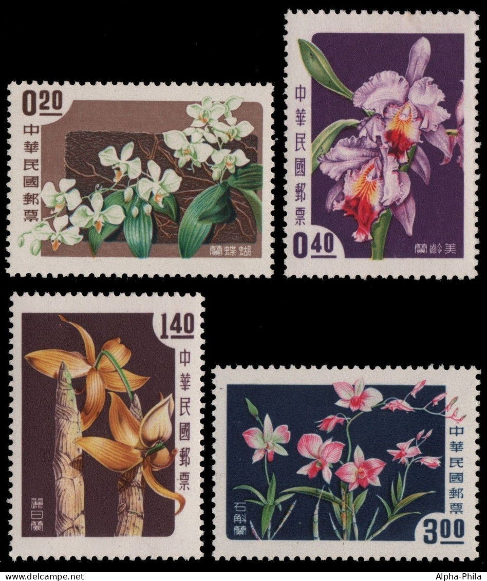 Taiwan 1958 - Mi-Nr. 288-291 ** - MNH - Blumen / Flowers - Ungebraucht