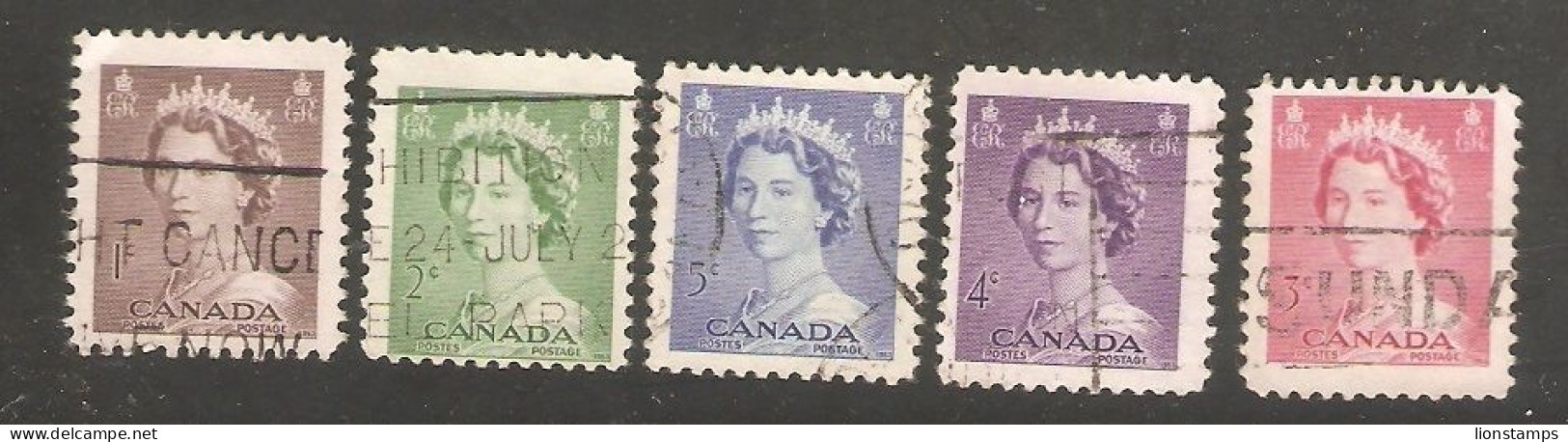 Canada - Scott 325-329 - Used Stamps