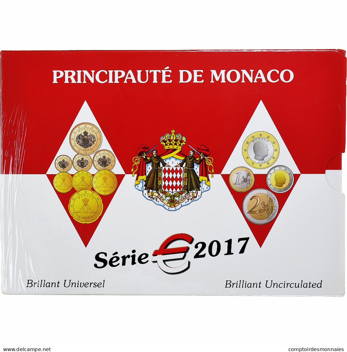 Monaco, Albert II, Coffret 1c. à 2€, 2017, Monnaie De Paris, FDC - Monaco