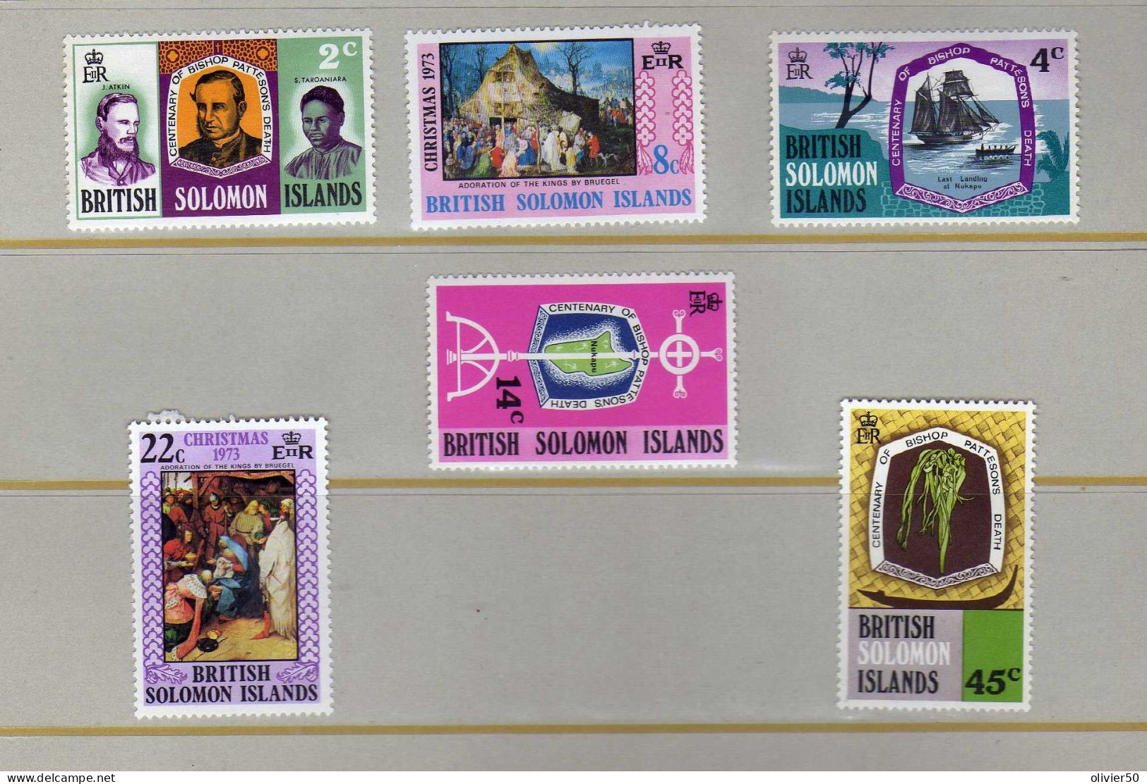 Iles Salomon -  1973 - Bishop Pattesons - Noel  - Neufs** - MNH - Isole Salomone (...-1978)