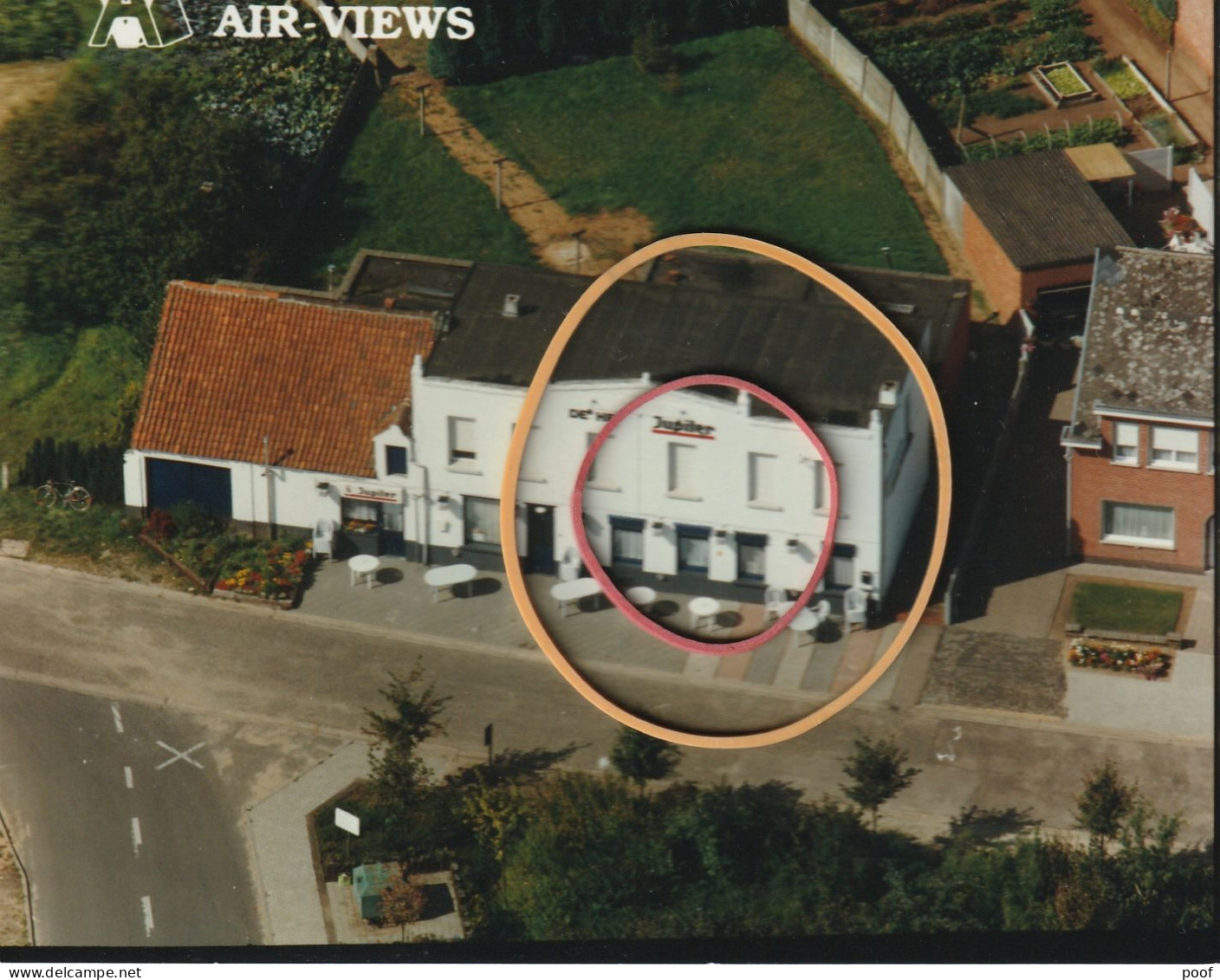 Luchtfoto Grobbendonk : Oude Steenweg / Café " De Hei " - Grobbendonk