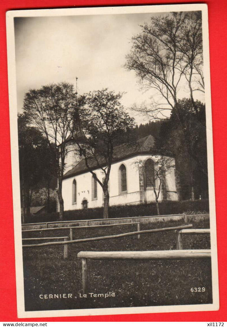 ZXE-23 Cernier Val-de-Ruz  Le Temple.   Circulé 1929 Perrochet-Matile 6329  - Cernier