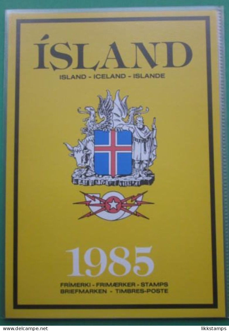 EMPTY 1985 ICELAND YEAR PACK ( NO STAMPS ) BUT USEFUL INFORMATION. #03266 - Full Years