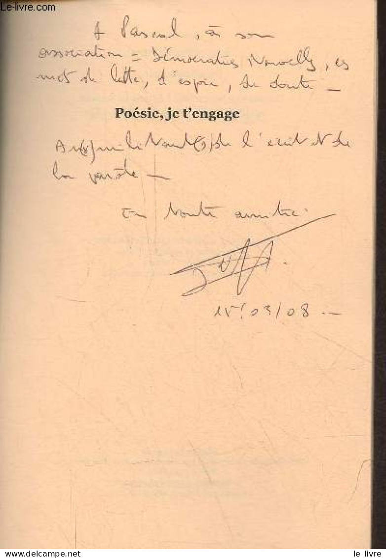 Poésie, Je T'engage - Poèmes - Dédicacé Par L'auteur. - Dartigues Jean - 2007 - Livres Dédicacés