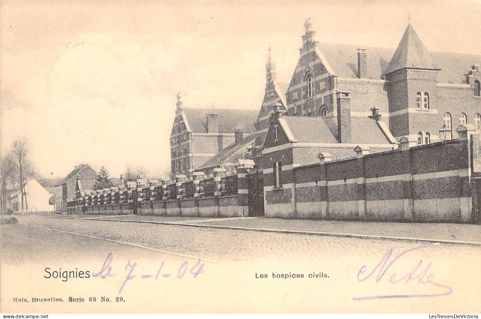 BELGIQUE - Soignies - Les Hospices Civils - Nels - Carte Postale Ancienne - - Soignies