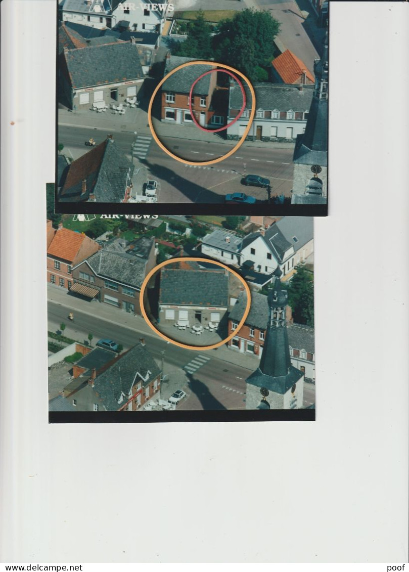 Luchtfoto Itegem : Schoolstraat / Café "  't Peerdeke " Later " 't Dorp "  ---- 2 Foto's - Heist-op-den-Berg