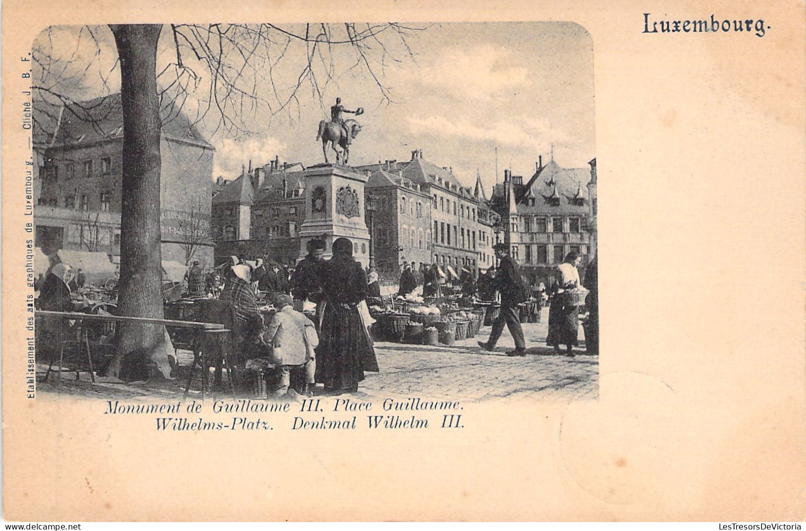 Luxembourg - Monument De Guillaume III - Place Guillaume - Circulé En 1900 - Carte Postale Ancienne - - Luxemburg - Town