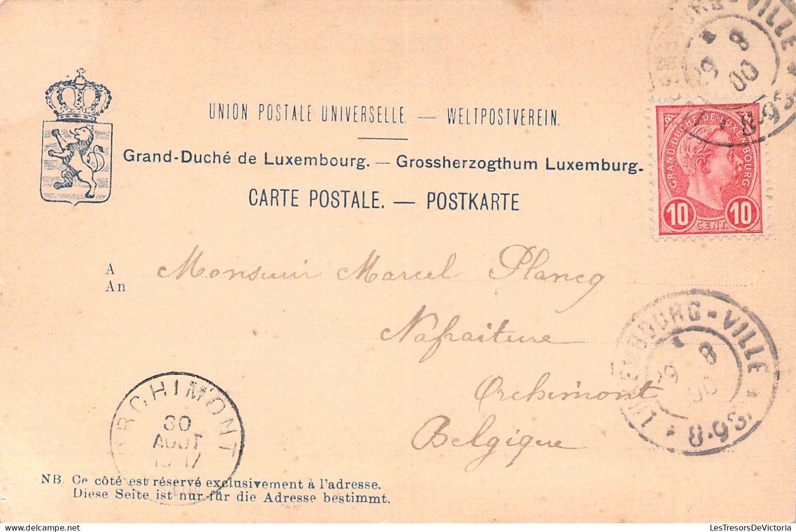 Luxembourg - Monument De Guillaume III - Place Guillaume - Circulé En 1900 - Carte Postale Ancienne - - Luxemburg - Town